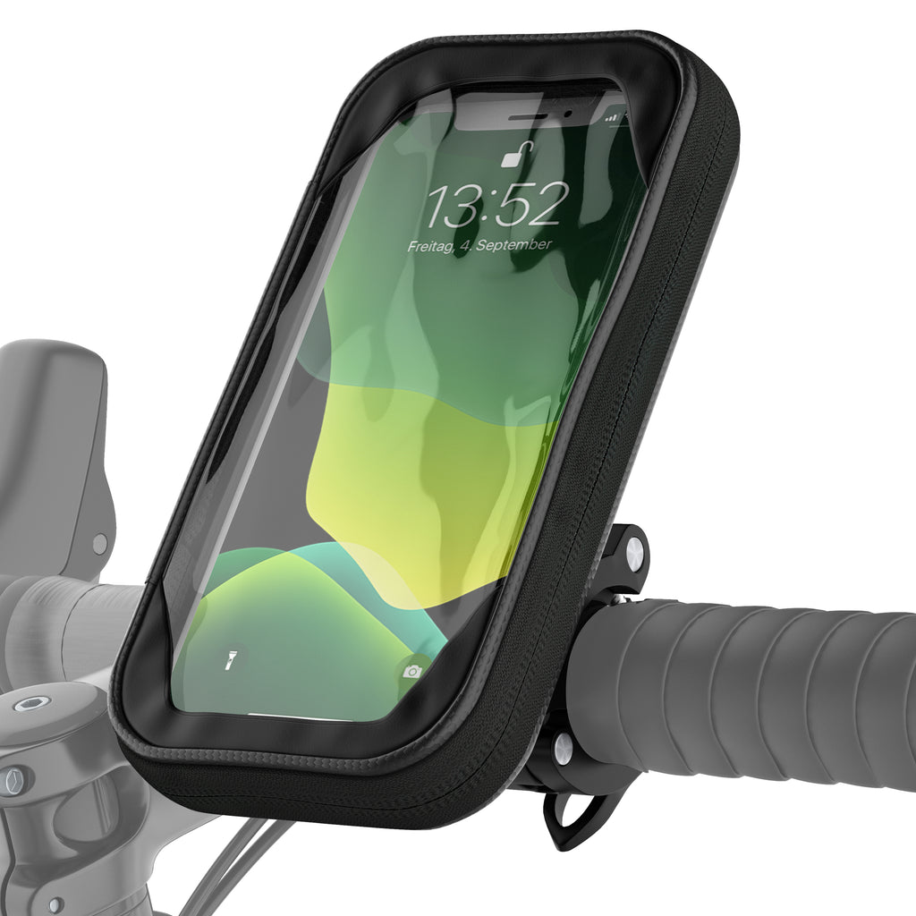 INF Wasserdichter Handyhalter für Fahrrad/Motorrad/Roller drehbar  Handyhalter für Fahrrad, schwarz
