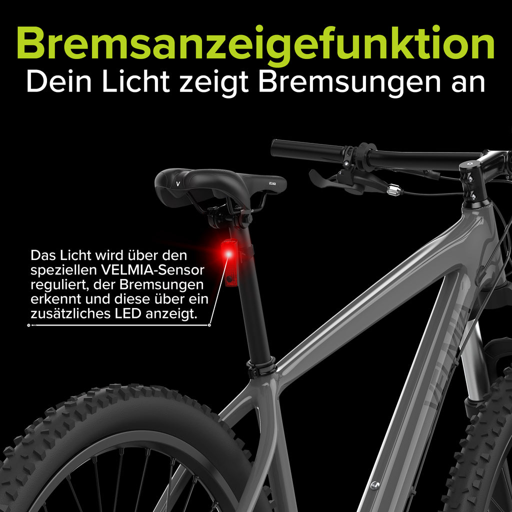 VELMIA Fahrradlicht Halterung Set für Vorne & Hinten I