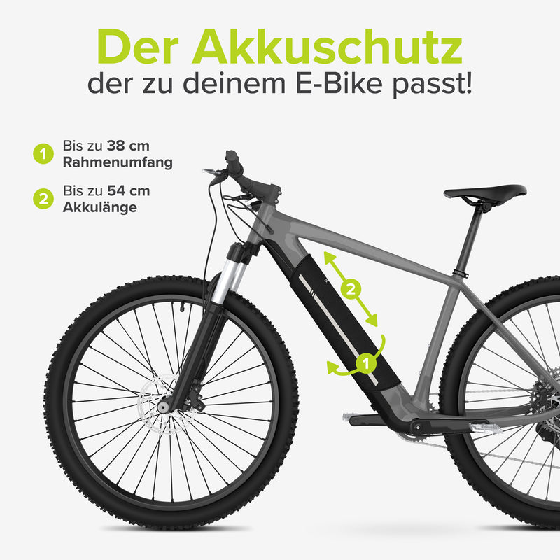 VELMIA E-Bike Akku Schutzhülle als Transportschutz I universale Passform I Schutz vor Kälte & Schmutz