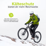 VELMIA E-Bike Akku Schutzhülle als Transportschutz I universale Passform I Schutz vor Kälte & Schmutz