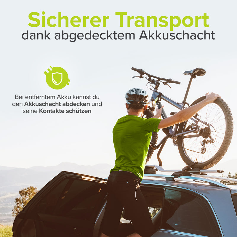 VELMIA E-Bike Akku Schutzhülle als Transportschutz I universale Passform I Schutz vor Kälte & Schmutz