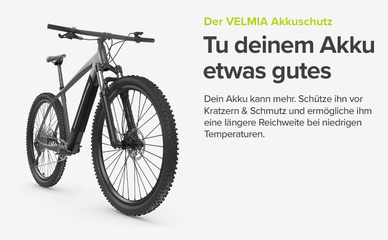 VELMIA E-Bike Akku Schutzhülle als Transportschutz I universale Passform I Schutz vor Kälte & Schmutz