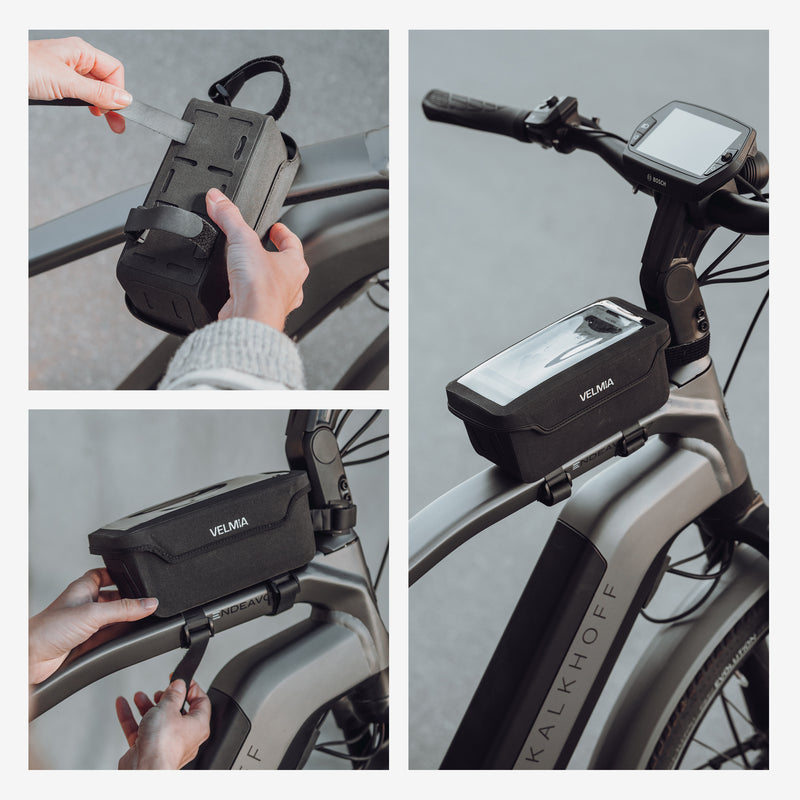 VELMIA Innovative Wasserdichte Fahrradtasche mit Magnetverschluss