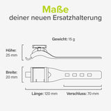 VELMIA Fahrradlicht Ersatzhalterungen - fester Halt im Doppelpack