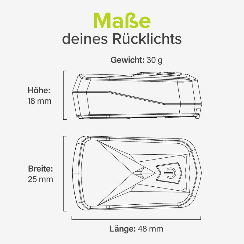 Fahrradlicht Set mit Front- und Rücklicht