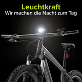 VELMIA Fahrradlicht Set (StVZO-konform) - Leuchtkraft, die es drauf hat!