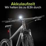 VELMIA Fahrradlicht Set (StVZO-konform) - Leuchtkraft, die es drauf hat!