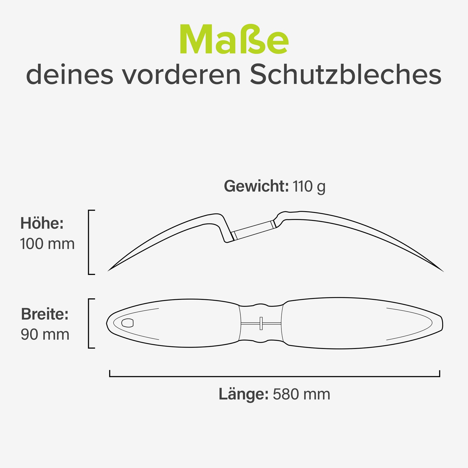 velmia schutzblech MTB Schutzblech perfekt für 24”-29” Bikes