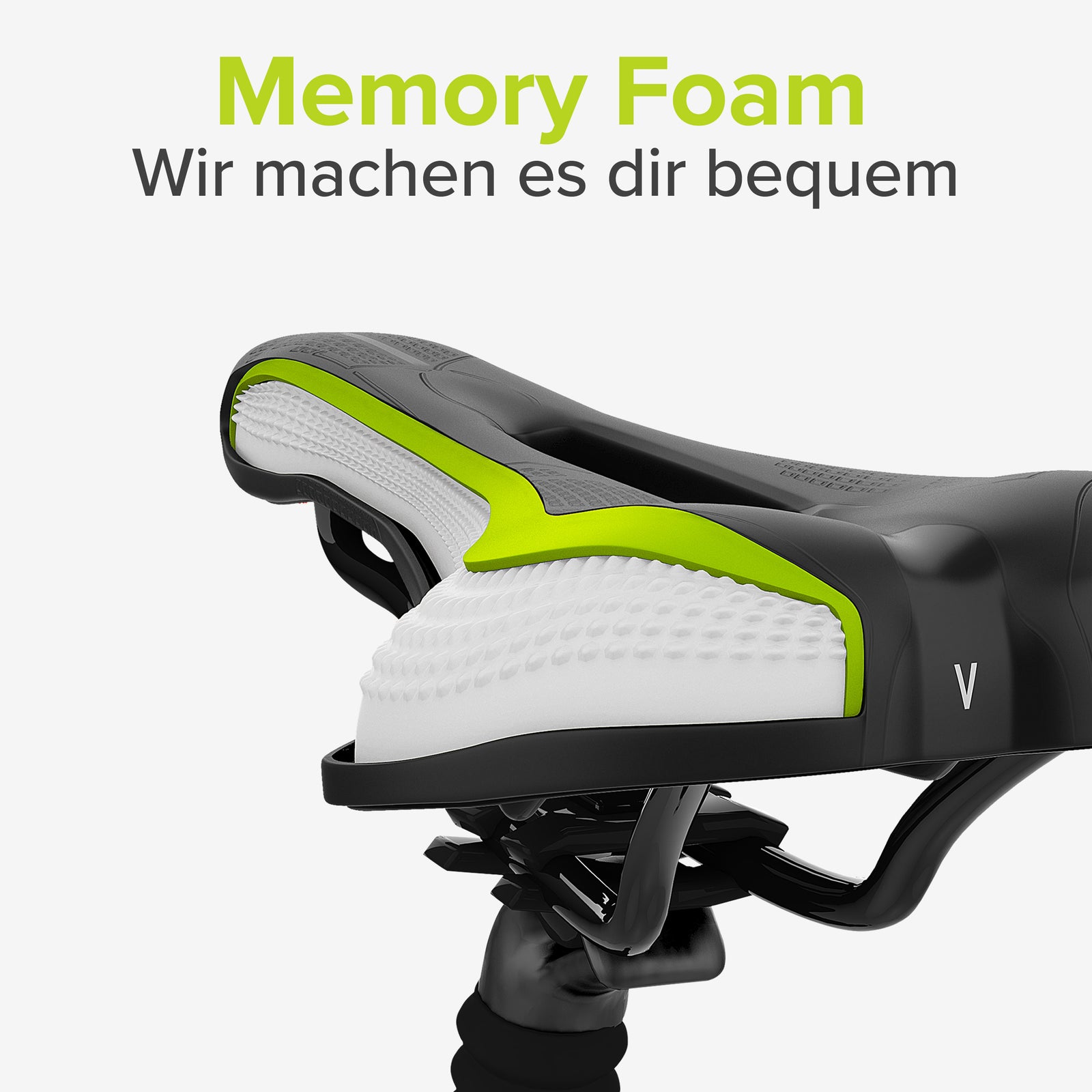 schwarzer vibrator MTB Sattel für mehr Komfort im Gelände