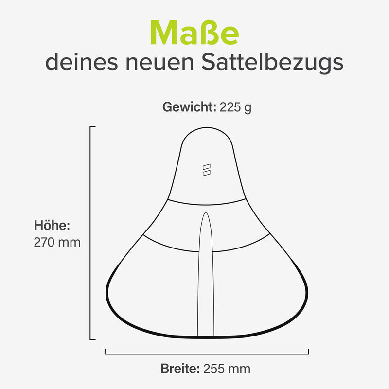 VELMIA Sattelbezug Trekking I City - für bequeme Fahrten