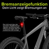 VELMIA Fahrrad Rücklicht mit Bremsanzeige (StVZO-zugelassen) - zeigt an, wenn du bremst!