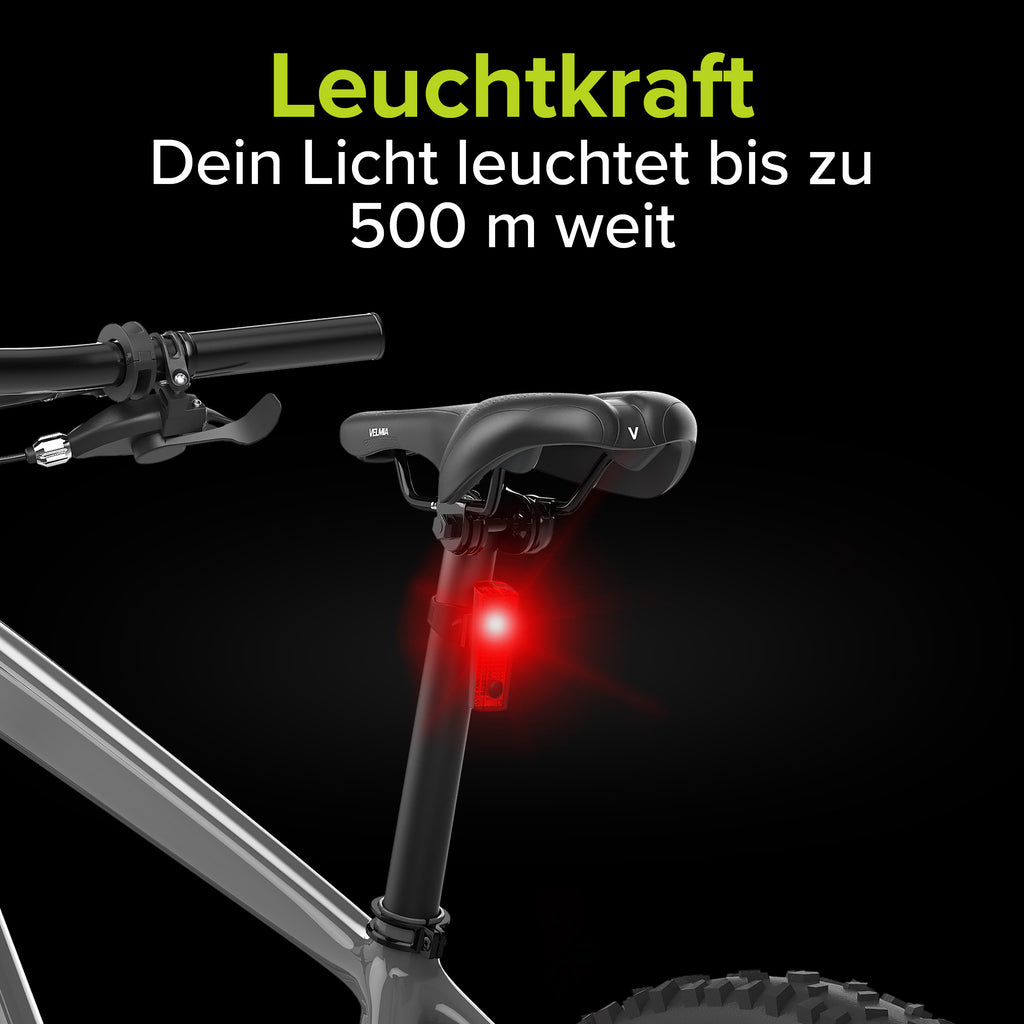 Fahrrad-Rücklicht, 4 Stück LED-Fahrrad-Rücklicht, wasserdichtes Fahrrad-Rücklicht,  superhelles Fahrrad-Rücklicht, 6 Beleuchtungsmodi, Fahrrad
