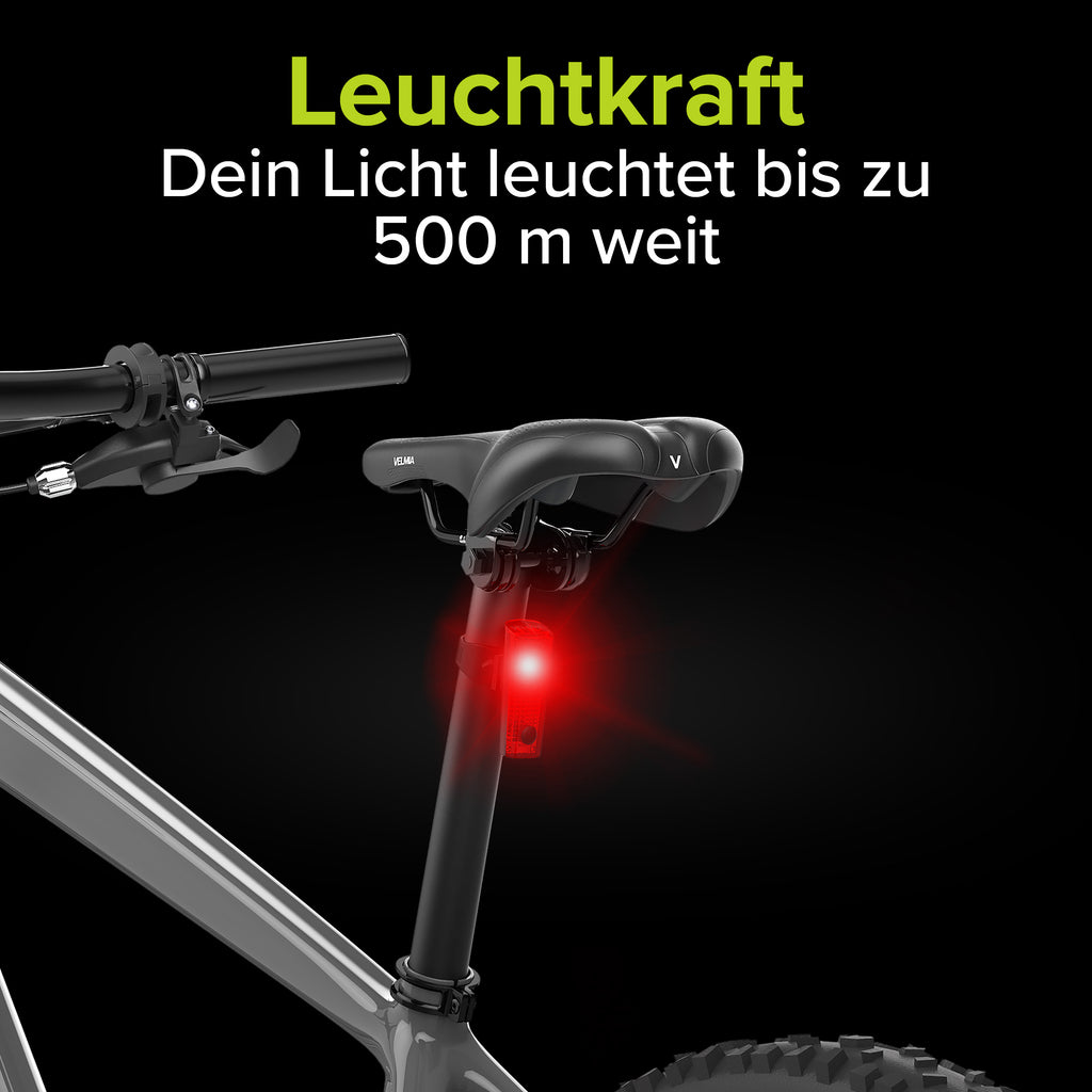 Fahrrad Rücklicht – Mit Bremslicht & Akku